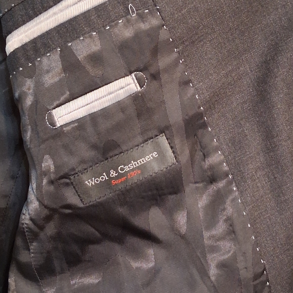 Ermenegildo Zegna-Venezia  Charcoal Men's Blazer Wool-cashmere Blend. - Picture 5 of 8